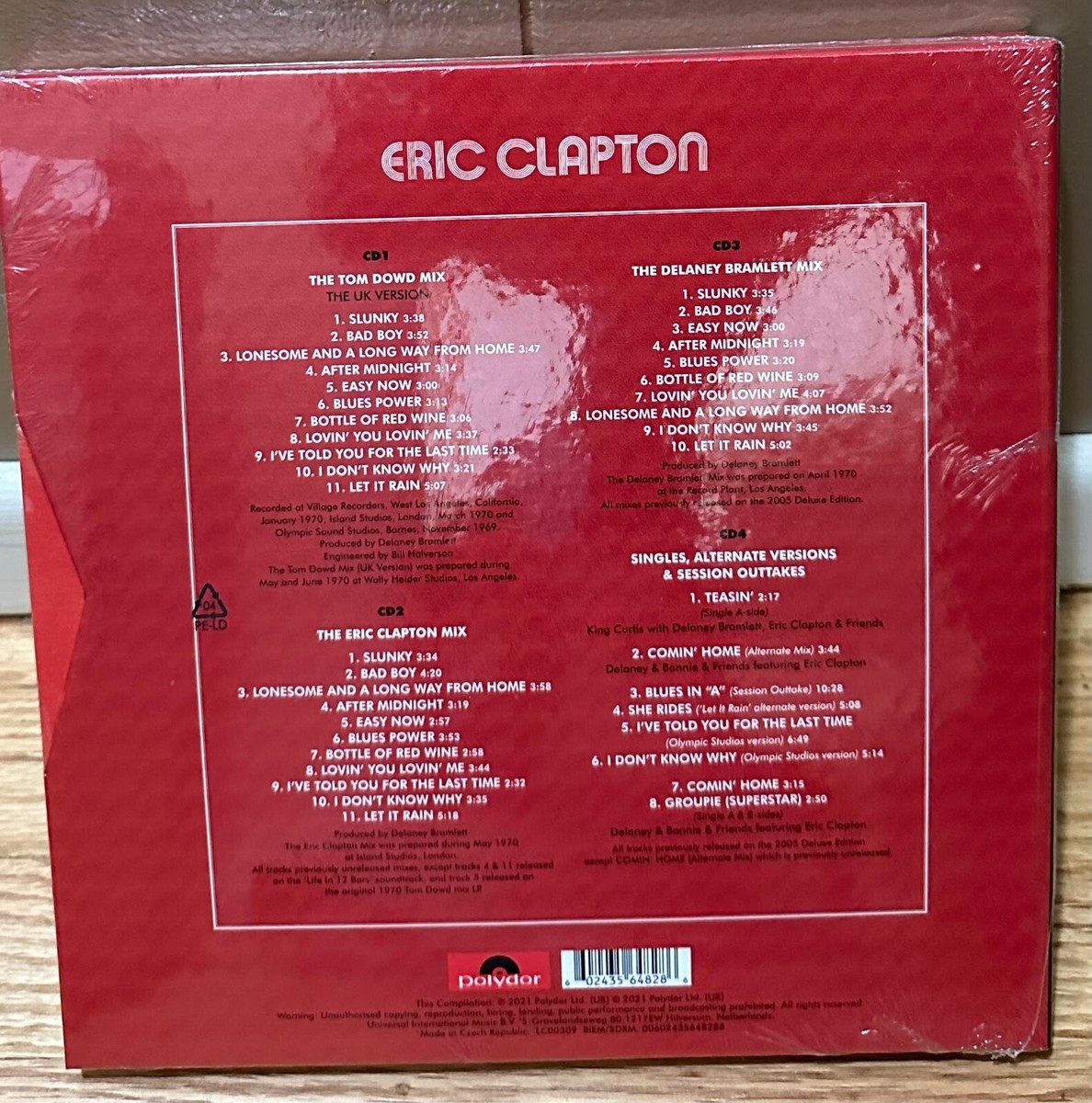 洋楽 Eric Clapton anniversary deluxe edition Eric Clapton by Eric Clapton (4 CD Boxset) Anniversary