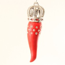 Red Chili Keychain Rhinestone Crystal Charm Cute Gift Accessory 01233