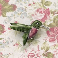 Danforth Pewter 2 Wide Hummingbird Brooch Danforth Pewter 2 Wide Hummingbird Brooch