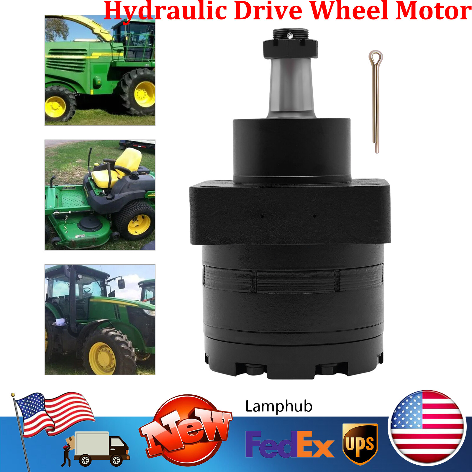 Hydraulic Drive Wheel Motor TCA17739 Compatible with John Deere 737 757 777 797 7200 7400 Tractors
