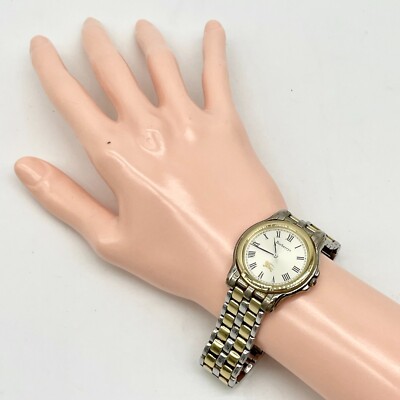 BURBERRY Watch Quartz Horse Logo Gold Silver White Dial Men's