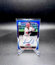 2023 Bowman Chrome 1st Auto True Blue Ariel Almonte /150  # SP RC Refractor Reds