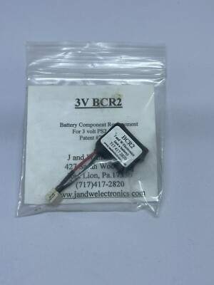 J&W BCR2 3 Volt Battery Component Replacement for MTH PS2 Engines N21-10