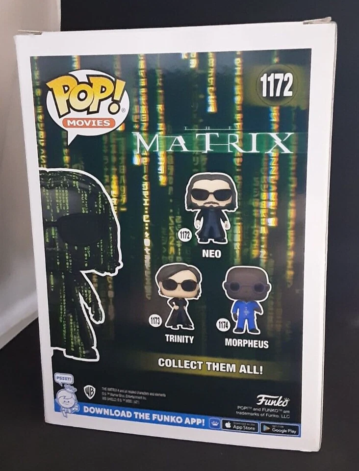 FUNKO POP! MOVIES NEO MATRIX 1172 GLOWS IN THE DARK WARNER BROS WB - Immagine 3 di 4