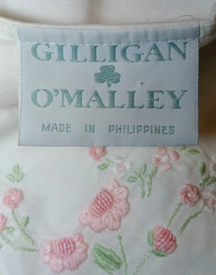 Conjunto de bata de vestido Gillian Omalley rosa abuela núcleo pradera cabaña BOLO vintage largo Foto 2 de 4