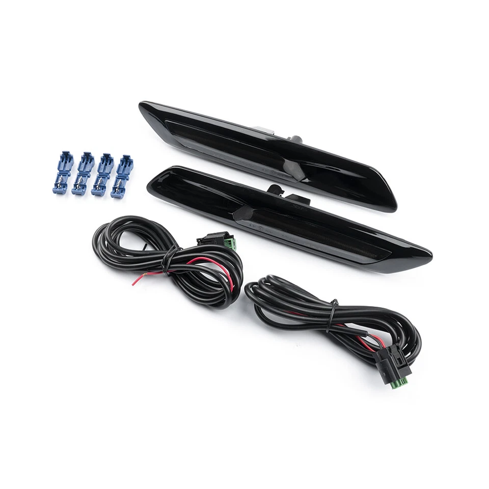 2x Dynamic LED Side Marker Fender Turn Signals - Fits BMW 5-Series F10/F11 LCI - Image 2 of 4