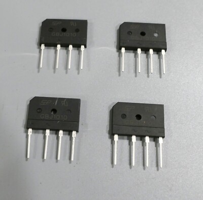 4-10 amp Full Wave Bridge Rectifier. Gbj1010  flat design super fast US seller