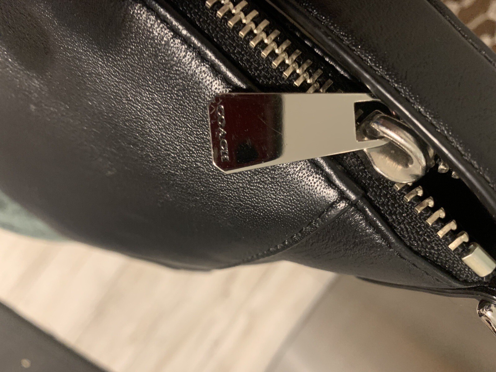 Coach Black Leather Executive Purse Career Travel Bag Gem