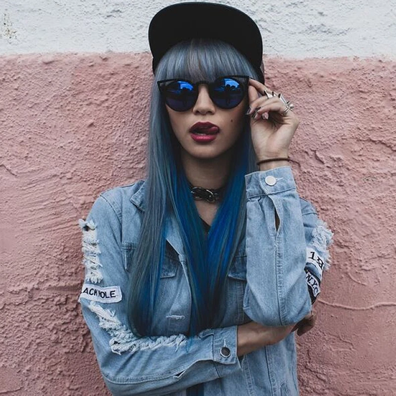 Gafas de sol redondas con lentes espejadas de metal corte láser para mujer A102 Foto 2 de 4