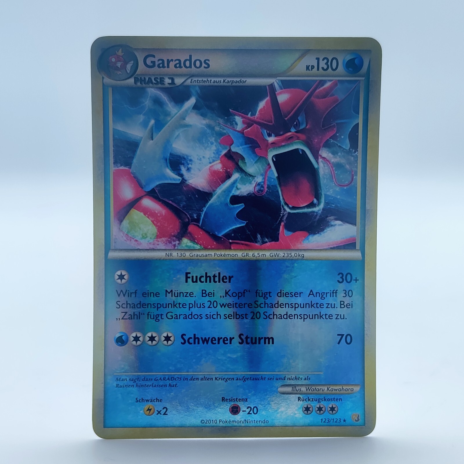 Pokemon TCG Gyarados Reverse Holo 123/123 HeartGold SoulSilver Rare Card