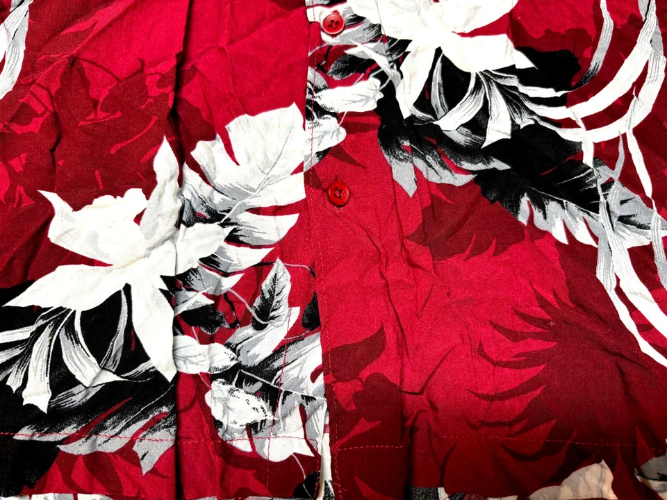 Camisa Havanera Co masculina havaiana Aloha botão frontal manga curta rayon X grande GG - Imagem 3 de 4