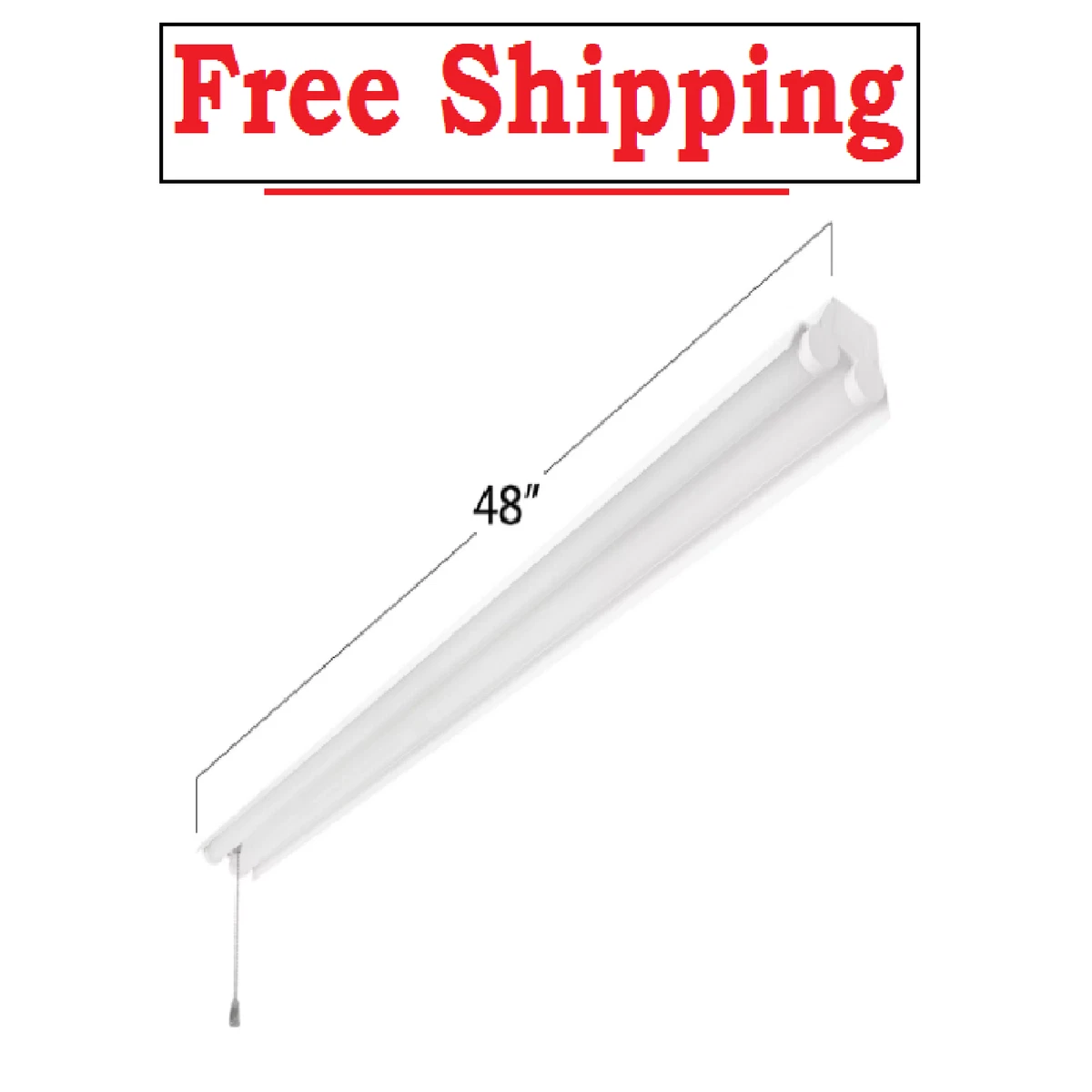 Hyper Tough 4 ft 3200 Lumen LED Shop Light with Motion White