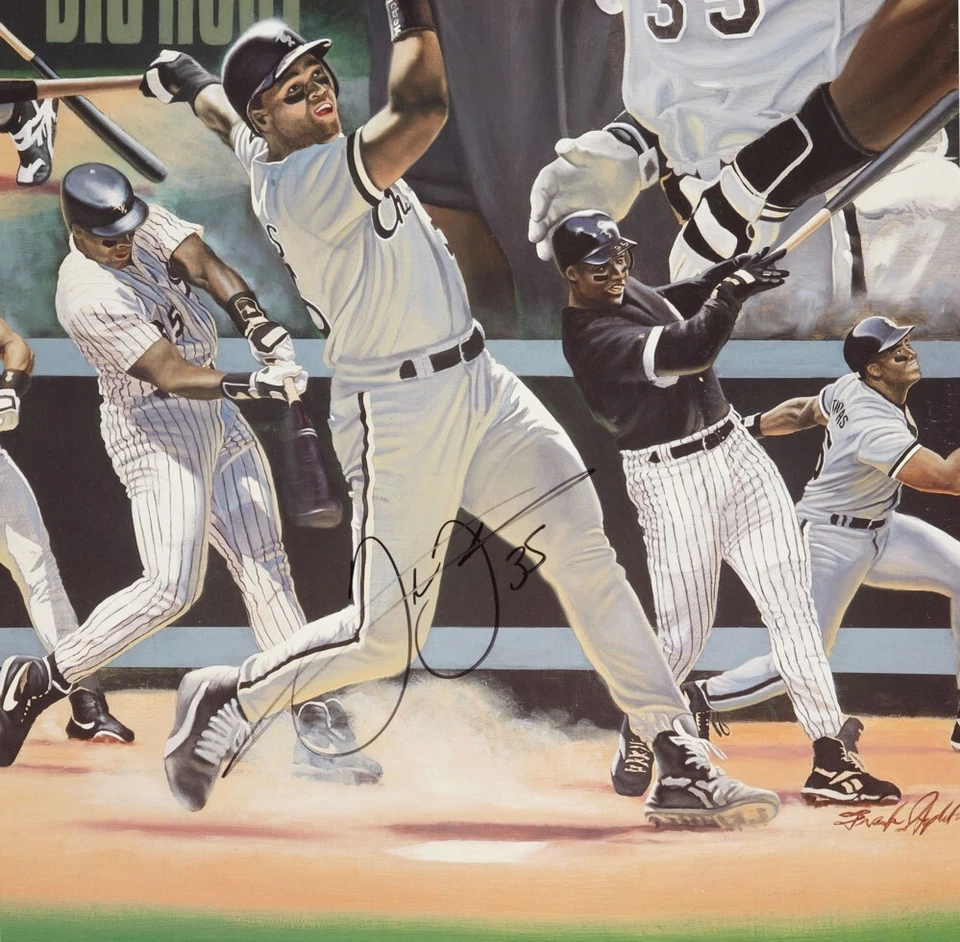 Frank Thomas autographed signed Chicago White Sox 25x35 lithograph #103/300 JSA - Image 2 of 2