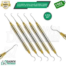 5 Pcs Dental Sickle Scaler Anterior Towner Jacquette Double Ended German Grade