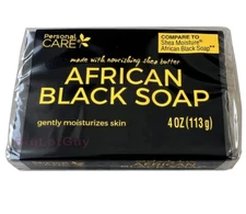 Personal Care AFRICAN BLACK SOAP Gentle Moisturizer With Shea Butter 4 oz-1 Bar