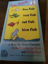 Dr. Seuss One Fish Two Red Blue VHS Video Tape Thinks foot BRAND NEW SEALED☆☆