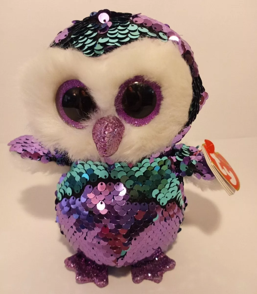 Sequin owl beanie boo 2025