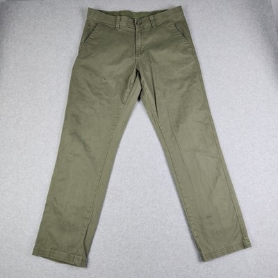 Weatherproof Pants Mens 32x30 Olive Green Cotton Stretch Utility Straight Leg