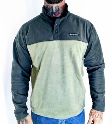 Columbia Sweatshirt Pulli Steens Mountain Fleece grau grün gestreift Herren