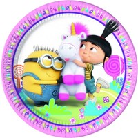 Fluffy Minions Pappteller 23Cm 8 StüCk Neu & Ovp