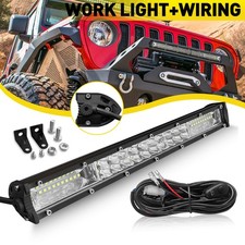 LED Work Light Bar & Wiring Kit Harness Loom Switch Relay Kit 1 Leads 12V 24V UK