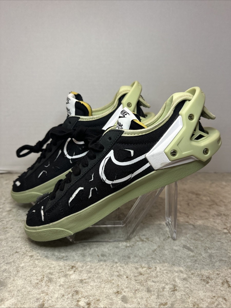 Nike Blazer Low Acronym Black Olive Aura Mens Shoes Sneakers