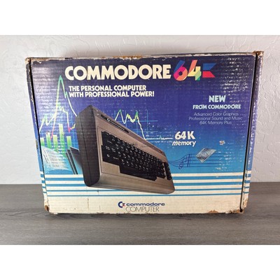 Commodore 64 Computer In Original Box UNTESTED AS IS- Power Supply and Manuel