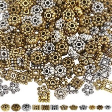 1 Box 240Pcs 12 Styles Flower Spacer Beads Daisy Spacer Beads Tibetan Antique...