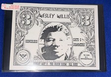 VTG 1999 2 sided Wesley Willis/Man or Astro Concert HANDBILL/FRIDGE MAGNET FRAME