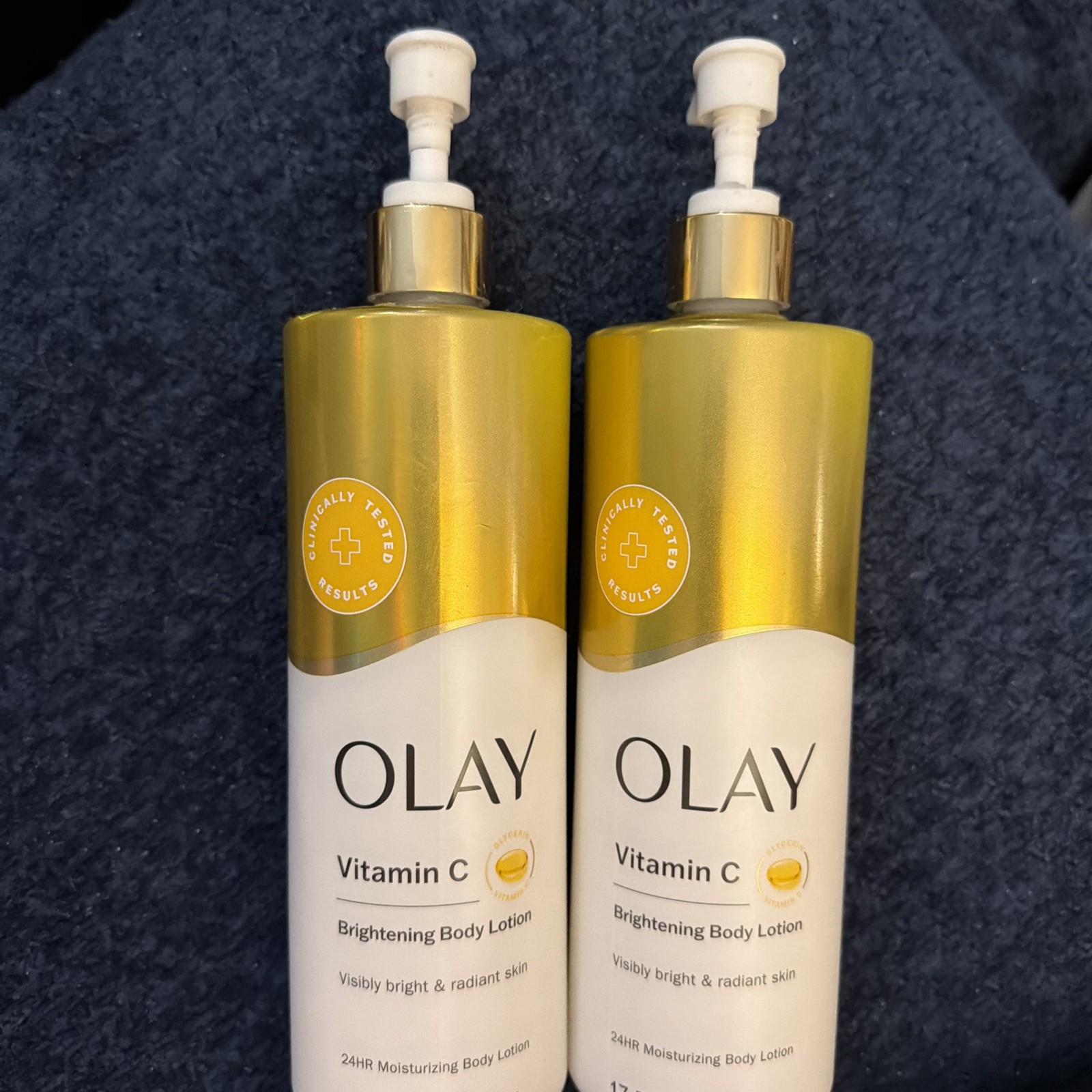 Olay Vitamin C Brightening Body Lotion Moisturizing 17 oz Each - 2 Pack Popped