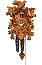 Engstler Weight-driven Cuckoo Clock - Full Size - 9.25"H x 6.75"W x 5.5"D
