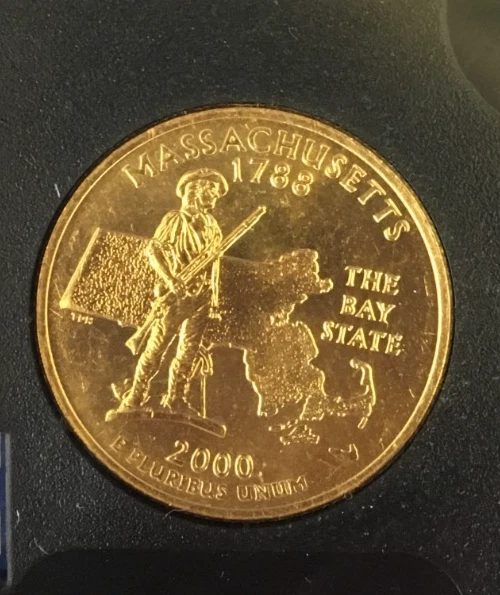 ❅Gold Edtn❅ 2000-D Quarter Set ~MA MD SC NH VA~ Die Strike Mint Errors ☆SONOMA☆ - Image 3 of 4