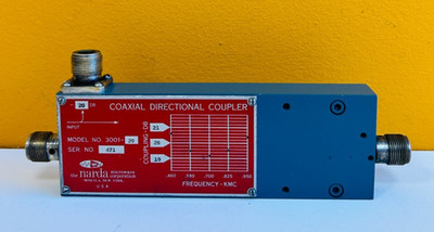 Narda 3001-20 460 to 950 MHz, 20 dB, Type N (F) Directional Coupler. Tested!