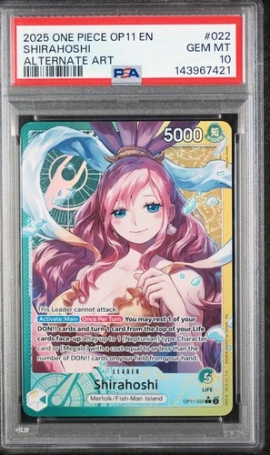 2025 One Piece Shirahoshi Alternate Art OP11-022 PSA 10 Gem Mint