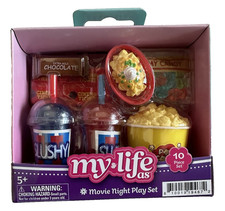 My Life As MOVIE NIGHT PLAY SET For 18-inch Doll 10 Piece Play set- SEALED