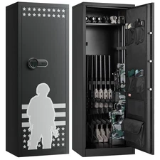 Uimoso 10-12 Rifles Gun Safe Rifle Safe with Lock Digital Keypad Removable Shelf