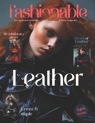 Fashionable Magazine: Leather - Third Issue - First Generated Ai Models - Fashio