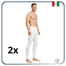 Mutande da Uomo Lana Set 2 Calzamaglia Termica in Lana e Cotone Lunghe Boxer da