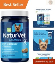 Quiet Moments 70 Soft Chews: Calming Dog Supplement with Chamomile Melatonin