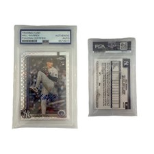 Will Warren New York Yankee Signed 2025 Topps Chrome Prism Autographed PSA