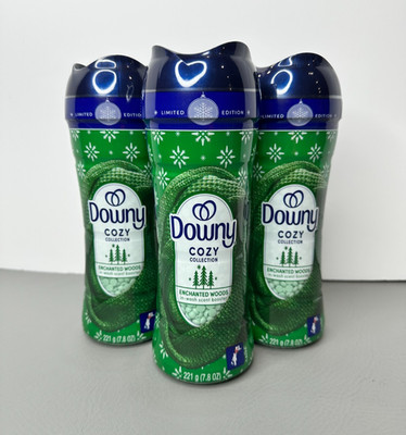 3 Bottle Lot Downy Cozy Collection Laundry Scent Booster Beads (Enchanted Woods)
