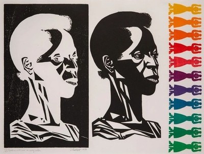 Elizabeth Catlett There is a Woman of Every Color : Linocut Art Print