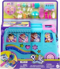 Polly Pocket Micro Dolls and Transforming Camper Van Vehicle
