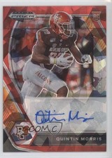 2021 Panini Prizm Draft Picks Red Ice Quintin Morris #DPA-QMO Auto 04mf