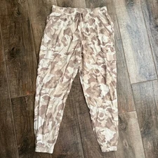 Olive + Oak Women's Camo Print Drawstring Cargo Joggers, Beige,L(NWOT)