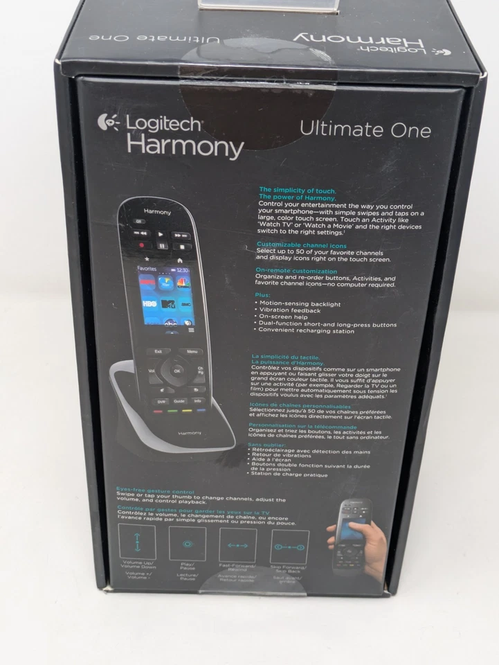 Logitech Harmony Ultimate One 15 Device Remote Touchscreen Rechargeable Open Box - Image 3 of 4