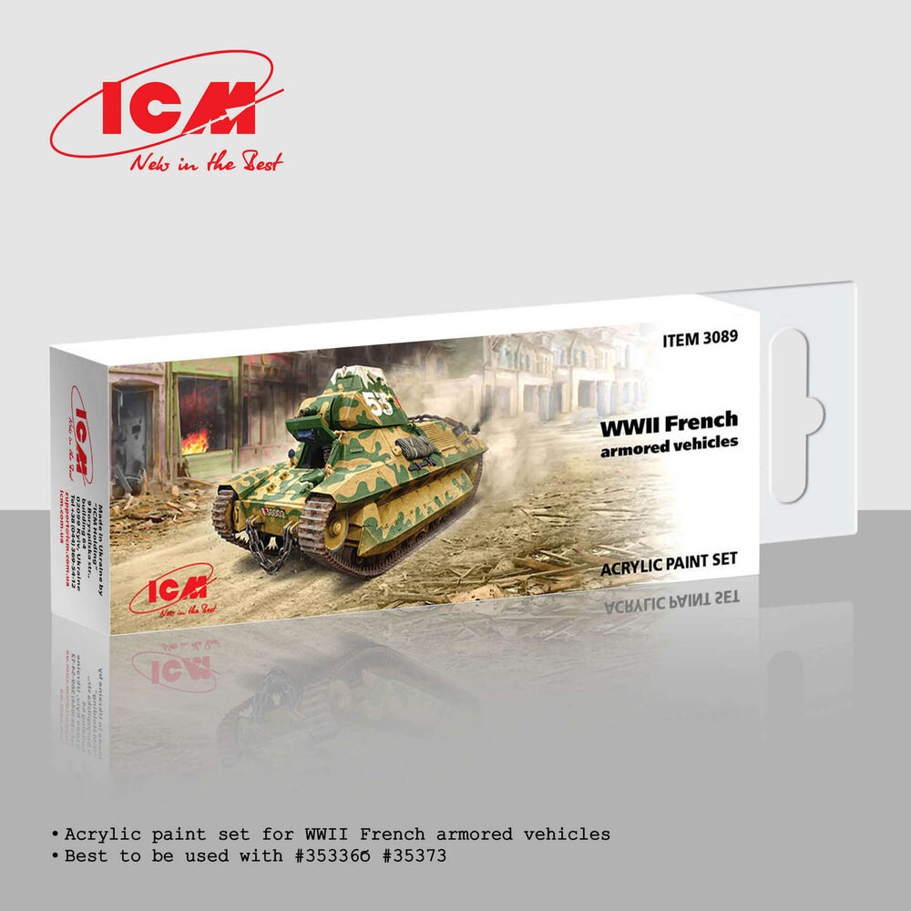 ICM 3089 - WWII French Armored Vehicles - New