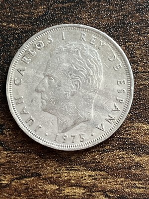 1975 Spain 25 Ptas Actual Coin TB2372*