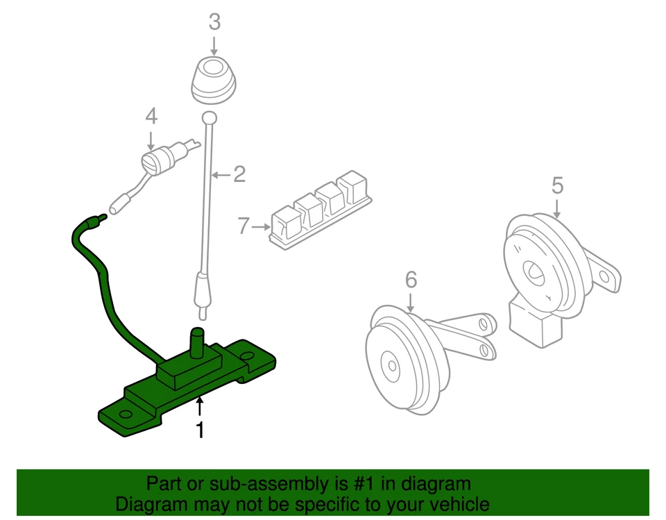 Nissan 1998-2004 Original - Conjunto Antena 28206-3S500 Foto 3 de 3