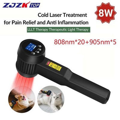 8W 808/905nm Photobiomodulation Home Laser Therapy for Chronic Pain Healing Aid